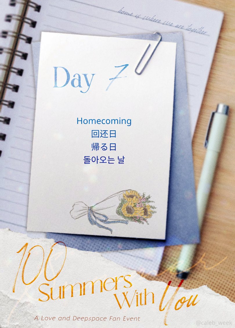 caleb_week's tweet photo. Caleb's birthday has begun on Day 7 of Caleb Week! 🎂🎉

Today's prompt: Homecoming

Tag your posts with #100summerswithyou and spoiler any NSFW entries please! https://t.co/PSEq2zyvt9