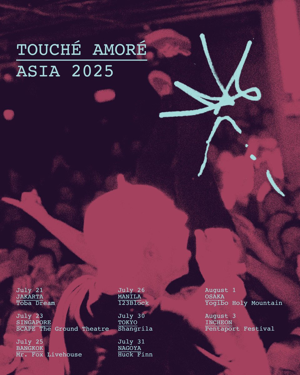 Tickets to our summer shows in Asia are on sale now at ToucheAmore.com