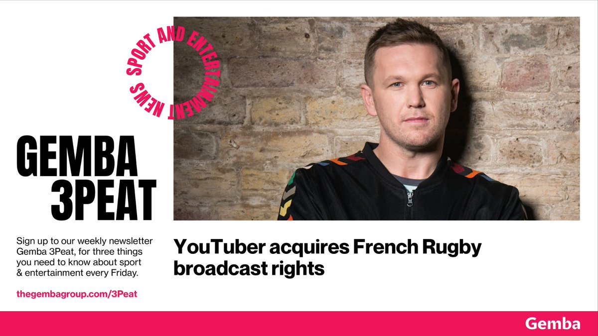 thegembagroup's tweet photo. In another example of the ongoing fragmentation of the sports media rights landscape, YouTuber ‘EggChasers’ has snapped up broadcast rights to the French Rugby Union league Pro D2. https://t.co/r3ZFzxcmxJ