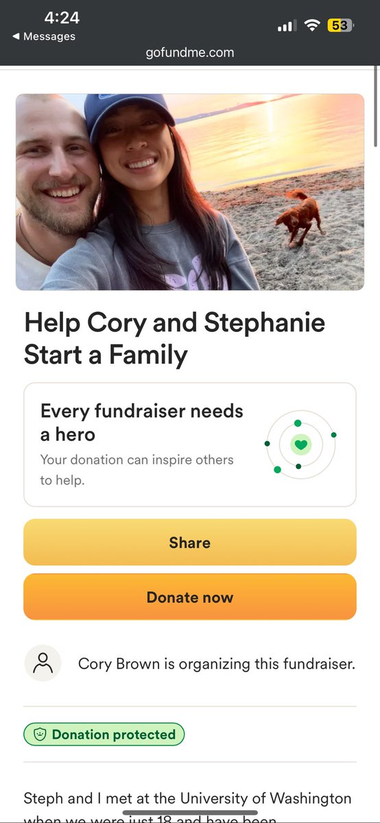 csb206's tweet photo. Please help if you can! My wife and I would love to start a family and the chemo treatments to beat cancer at age 10 has made it challenging

https://t.co/LbNve9j7W3 https://t.co/jY33TD81V7