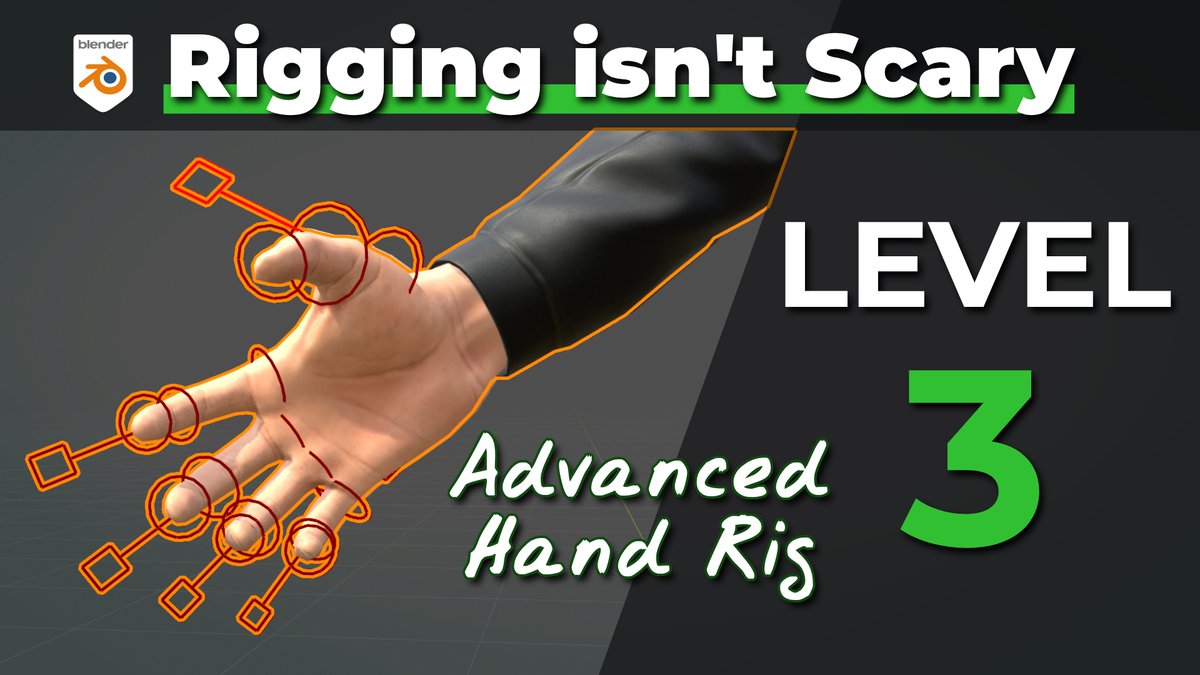 ToshiCG's tweet image. 🦴 Rigging Isn’t Scary – LEVEL 3, Part 4!

Learn how to setup a highly functional hand rig.

▶️Watch now:
youtube.com/watch?v=_6eyk1…

#b3d #Rigging #rigtip #CGDive