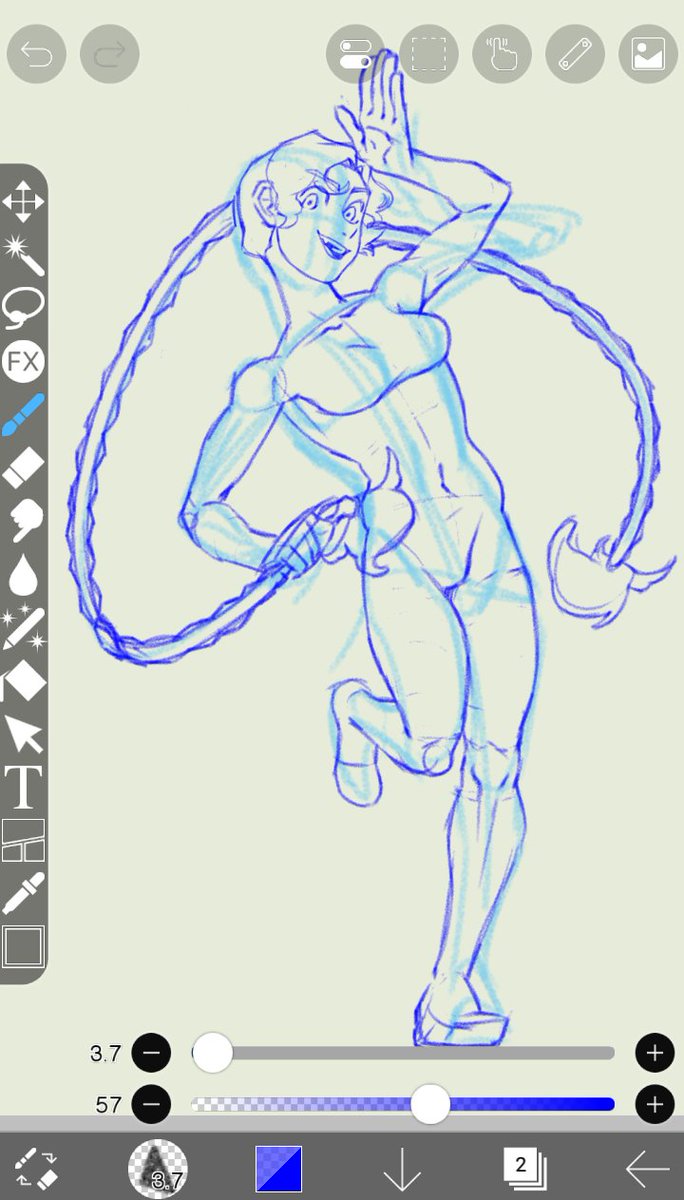 Tava com uma dificuldade pra desenhar uma pose, mas agora eu acho que vai