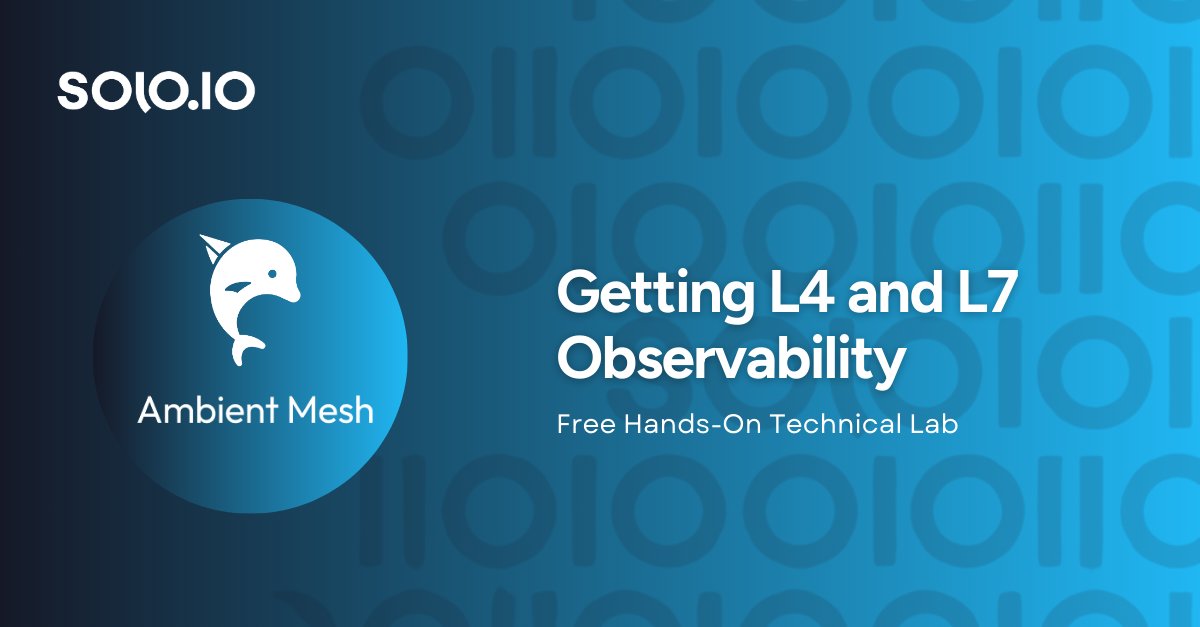 Take your Ambient Mesh observability to the next level! 📈 Learn:
✅ mTLS metrics collection
✅ Real-time traffic graphs
✅ Tracing across services

Free, on-demand lab here: solo.io/resources/lab/…

#TechTraining #Istio #CloudComputing