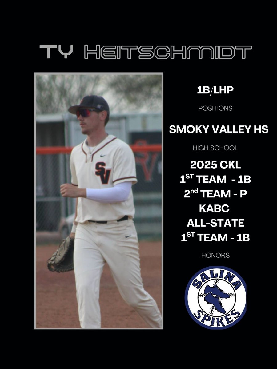 Salina Spikes (@salina_spikes) on Twitter photo The <a href="/SalinaBaseball/">🇺🇸Salina Baseball⚾️</a> Spikes 2026 will play in the <a href="/mw_cbc/">MWCollegeBaseballCircuit</a> ICT Showcase - Upperclass this weekend! Games 1, 2 & 4 will be at <a href="/Buco_Baseball/">Butler Baseball</a> & Game 3 @ <a href="/GoShockersBSB/">Wichita State Baseball</a>! 🔵⚪️⚫️🇺🇸 🌾🐻
Game 1 • <a href="/EvansMax_20/">max</a>
Game 2 • <a href="/bodierod/">Bodie Rodriguez</a>
Game 3 • <a href="/LaytonSchmidt2/">Layton Schmidt</a>
Game 4 • <a href="/TyHeitschmidt15/">Ty Heitschmidt</a> The <a href="/SalinaBaseball/">🇺🇸Salina Baseball⚾️</a> Spikes 2026 will play in the <a href="/mw_cbc/">MWCollegeBaseballCircuit</a> ICT Showcase - Upperclass this weekend! Games 1, 2 & 4 will be at <a href="/Buco_Baseball/">Butler Baseball</a> & Game 3 @ <a href="/GoShockersBSB/">Wichita State Baseball</a>! 🔵⚪️⚫️🇺🇸 🌾🐻
Game 1 • <a href="/EvansMax_20/">max</a>
Game 2 • <a href="/bodierod/">Bodie Rodriguez</a>
Game 3 • <a href="/LaytonSchmidt2/">Layton Schmidt</a>
Game 4 • <a href="/TyHeitschmidt15/">Ty Heitschmidt</a>