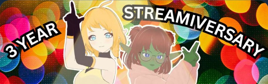 Happy 3 year anniversary party people!!! In @megmallow.bsky.social and I fashion we didnt really plan this so well but we are LIVE! Twice in one week!!