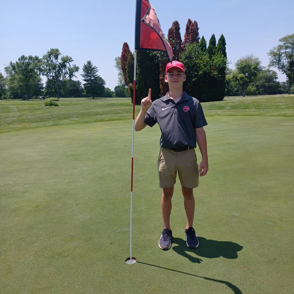 Congrats to Tigers golfer, sophomore Max McKeivier for checking off that Ace off his bucket list Wednesday afternoon!  Hoping for many more hole in ones in his career!
