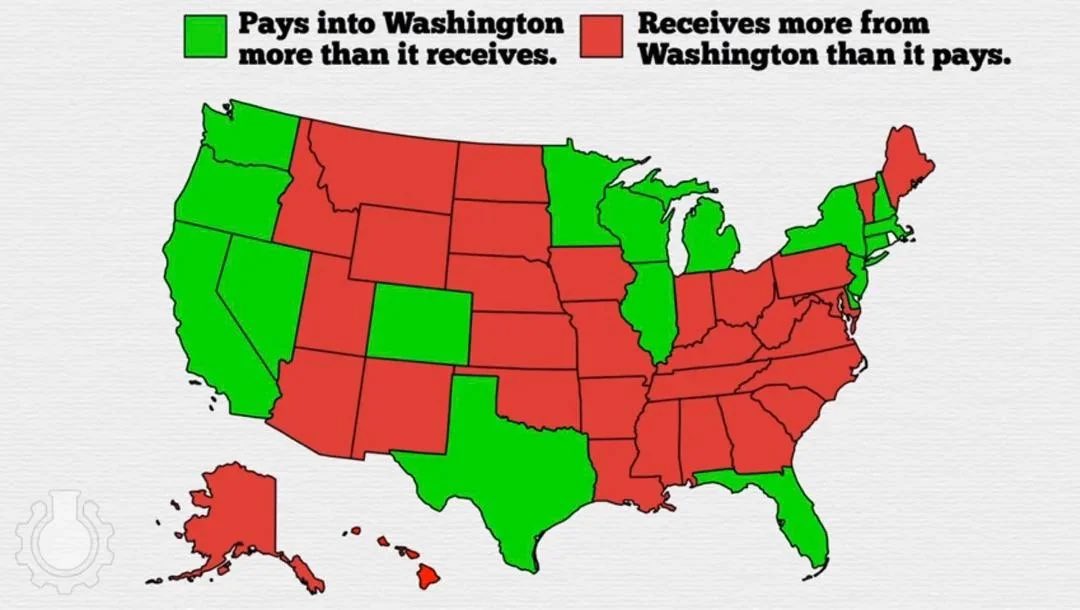 MariannaFortune's tweet image. #RedVBlueState:  #DonorStates contribute more in taxes than they receive in payments from the federal government. Hence their  #BalanceOfPayment is +. The top Don estate is CA followed by NJ. DE NY. IL. MN.