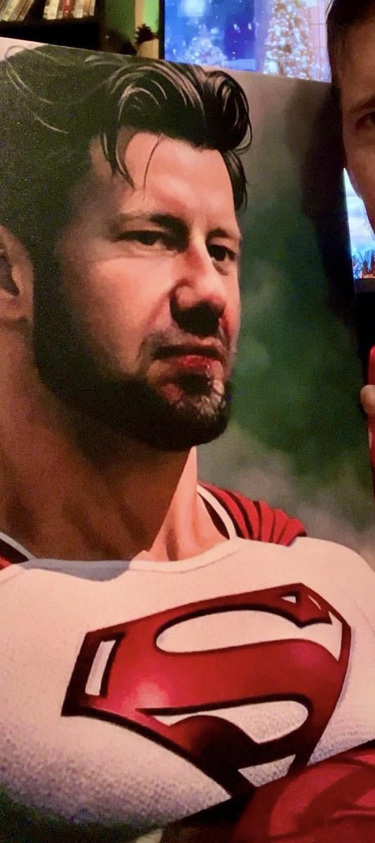 XtheBoundaries's tweet photo. I mean… we all know you’re Superman. Proof is in the picture I got for your Christmas present. And I’ve yet to see you two in the same too, together. 😅 -Maddie❤️ https://t.co/UOxO9zofdN