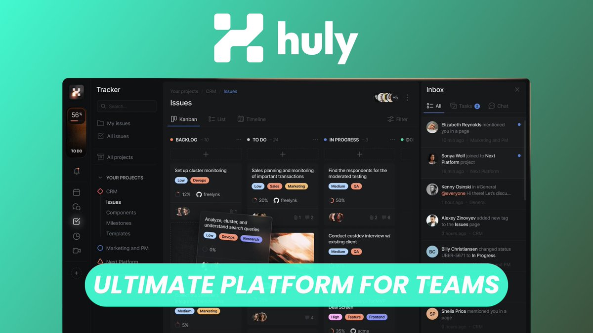 elest_io's tweet image. Let's discover @huly_io, a free open-source platform handling all your needs from project management, meetings, HR, contacts, documents, drive, and more... 🚀
🔗 youtu.be/j2AA8tY7_gE