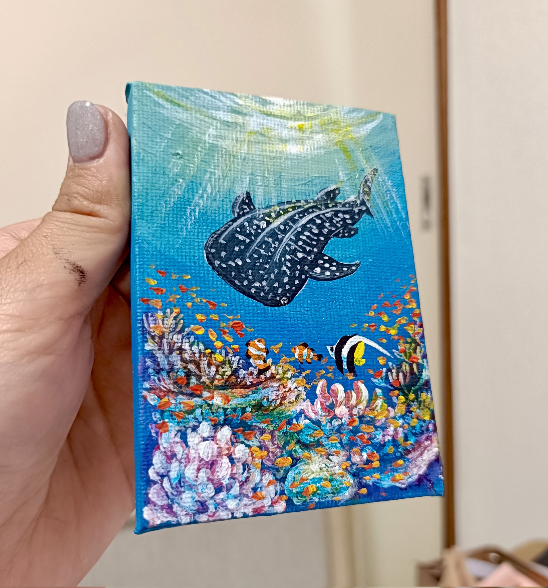 ミーミーの海絵画部門☆マーメイド☆41.0㎝×32.0㎝ （夏の海 F3