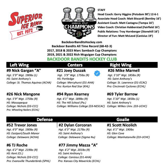 Backdoor Bandits HC (@superiorbandits) on Twitter photo GAMEDAY | The Backdoor Bandits take on the <a href="/HeatdaddysSHL/">Big Heatdaddy’s</a> tonight at 8:40pm. The <a href="/FDSportsbook/">FanDuel Sportsbook</a> O/U for tonight is 12.5! Can’t make the game? Catch it live on <a href="/LiveBarn/">LiveBarn</a>! #SHL #BanditsNation GAMEDAY | The Backdoor Bandits take on the <a href="/HeatdaddysSHL/">Big Heatdaddy’s</a> tonight at 8:40pm. The <a href="/FDSportsbook/">FanDuel Sportsbook</a> O/U for tonight is 12.5! Can’t make the game? Catch it live on <a href="/LiveBarn/">LiveBarn</a>! #SHL #BanditsNation