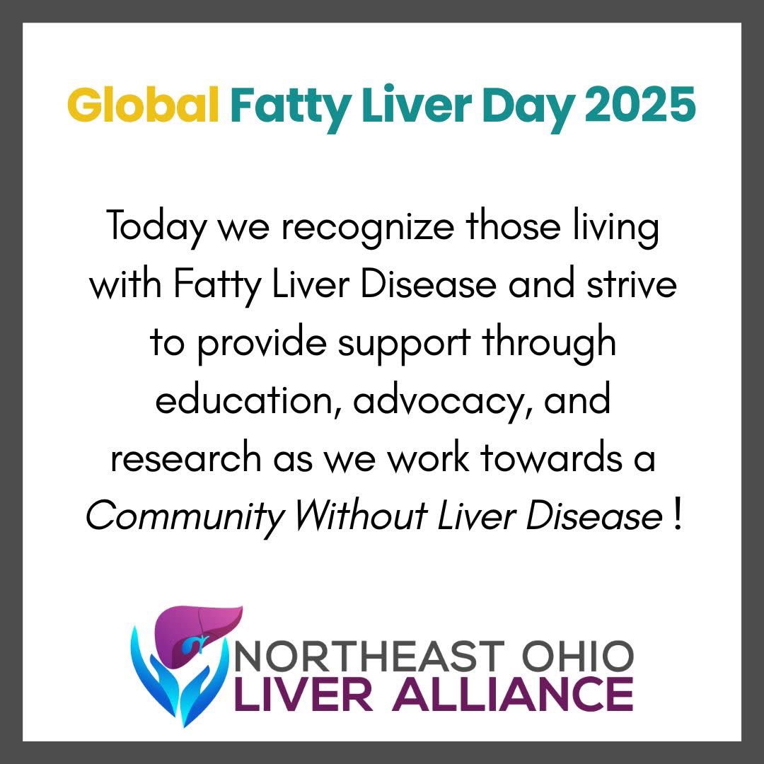 OHIOLIVER's tweet image. As a Member of GLI Liver Action Network, we follow Global Liver Institute’s lead of educating the public with best practices and strategies to improve the lives of those living with #FattyLiverDisease.
Visit globalfattyliverday.com for more information!
#ActNowScreenToday