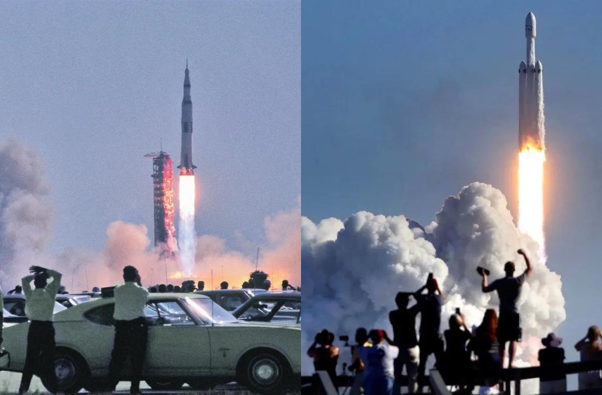 humans watching rockets is peak