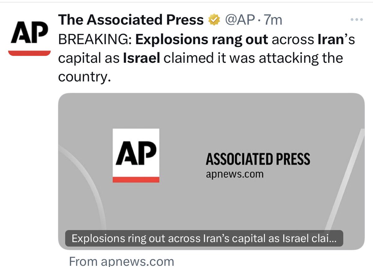 Rev. Ben Johnson (@therightswriter) on Twitter photo BREAKING: Israel has attacked several targets inside Iran, according to reports. BREAKING: Israel has attacked several targets inside Iran, according to reports.