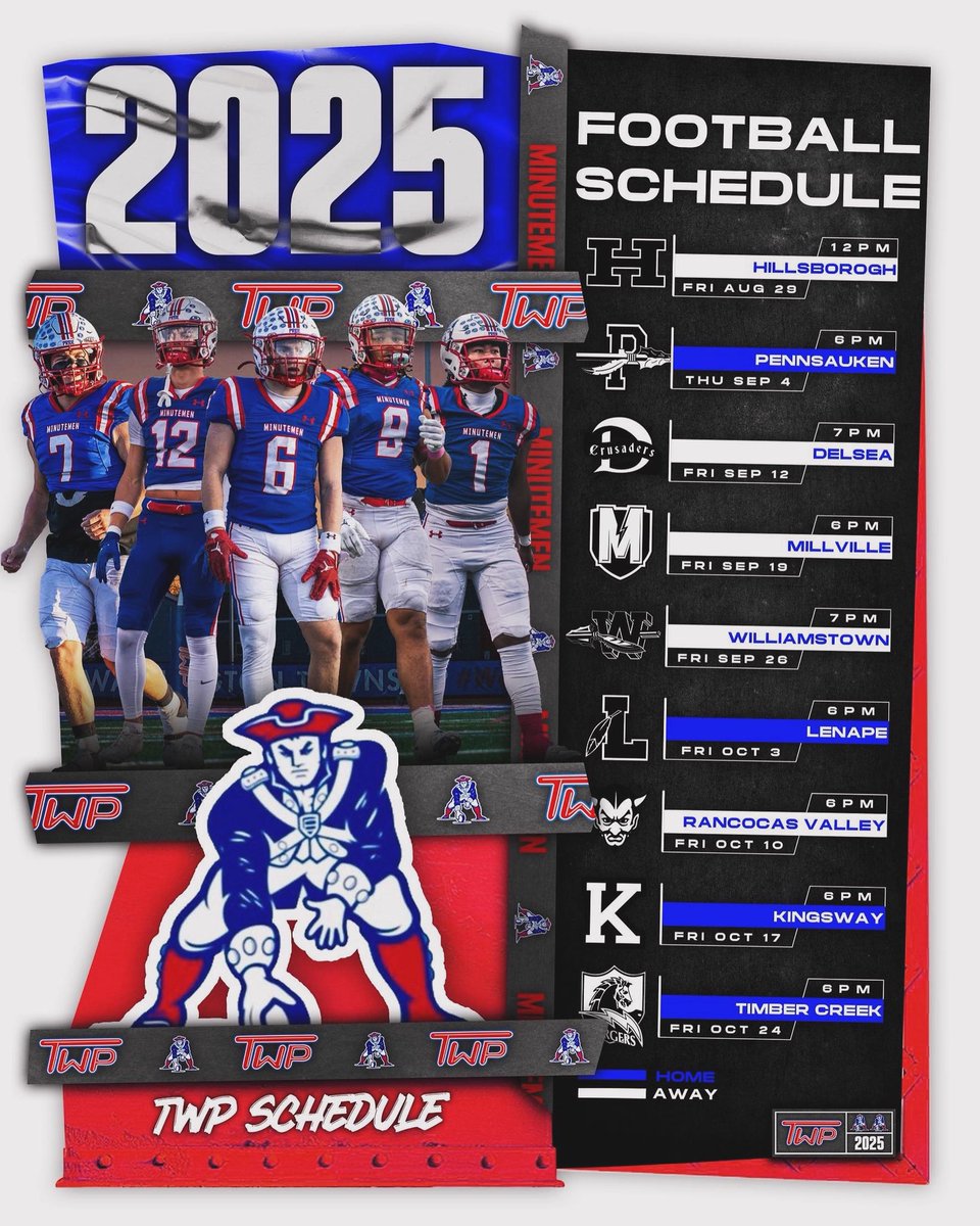 See you at Tom Brown Field! 🔴⚪️🔵