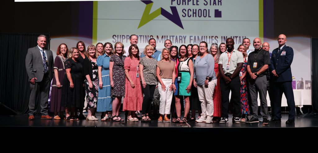 DavisSchools's tweet image. Sixteen more schools in Davis School District have earned the Purple Star designation, bringing our total to 62 — the most of any district in Utah!

We’re proud to support our military-connected students and their families.

#PurpleStarSchools #MilitaryFamilies  #SupportStudents