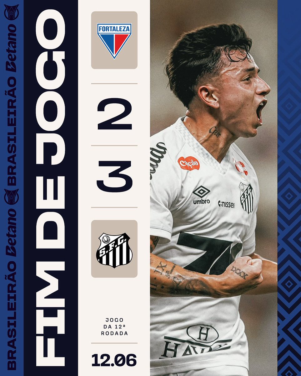 QUE JOGO NO CASTELÃO! 

Em jogo decidido no final da partida, o @fortalezaec conseguiu empatar, mas o @santosfc renasce e ganha pelo placar de 2x3, em Fortaleza! 

📸: Raul Baretta
