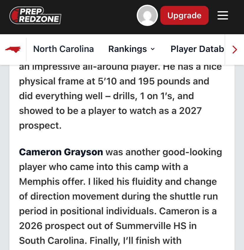 Cam “K5” Grayson (@balloutcam6) on Twitter photo thank you <a href="/PrepRedzoneNC/">Prep Redzone North Carolina</a> for the write up #AGTG <a href="/SummervilleFB/">Summerville Football</a> <a href="/SummervilleFBRC/">Summerville Football Recruiting</a> <a href="/CoachCarlo62/">Carlo Jimenez</a> ! thank you <a href="/PrepRedzoneNC/">Prep Redzone North Carolina</a> for the write up #AGTG <a href="/SummervilleFB/">Summerville Football</a> <a href="/SummervilleFBRC/">Summerville Football Recruiting</a> <a href="/CoachCarlo62/">Carlo Jimenez</a> !
