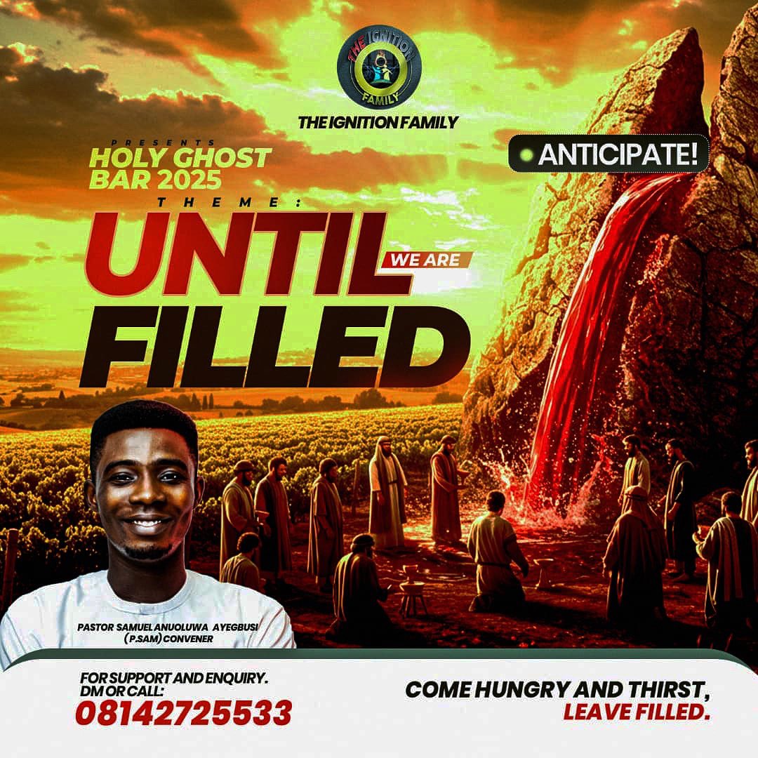 oluwalende's tweet photo. Designing for Holy Ghost BAR 2025 stirred something deep — this isn’t just art, it’s a cry: Until We Are Filled.
Grateful to be a vessel.
Got a God-given vision? Let’s bring it to life.
#UntilWeAreFilled #HolyGhostBAR2025 #SewanGraphics #DesignAsMinistry https://t.co/Z2TZvYNz1L