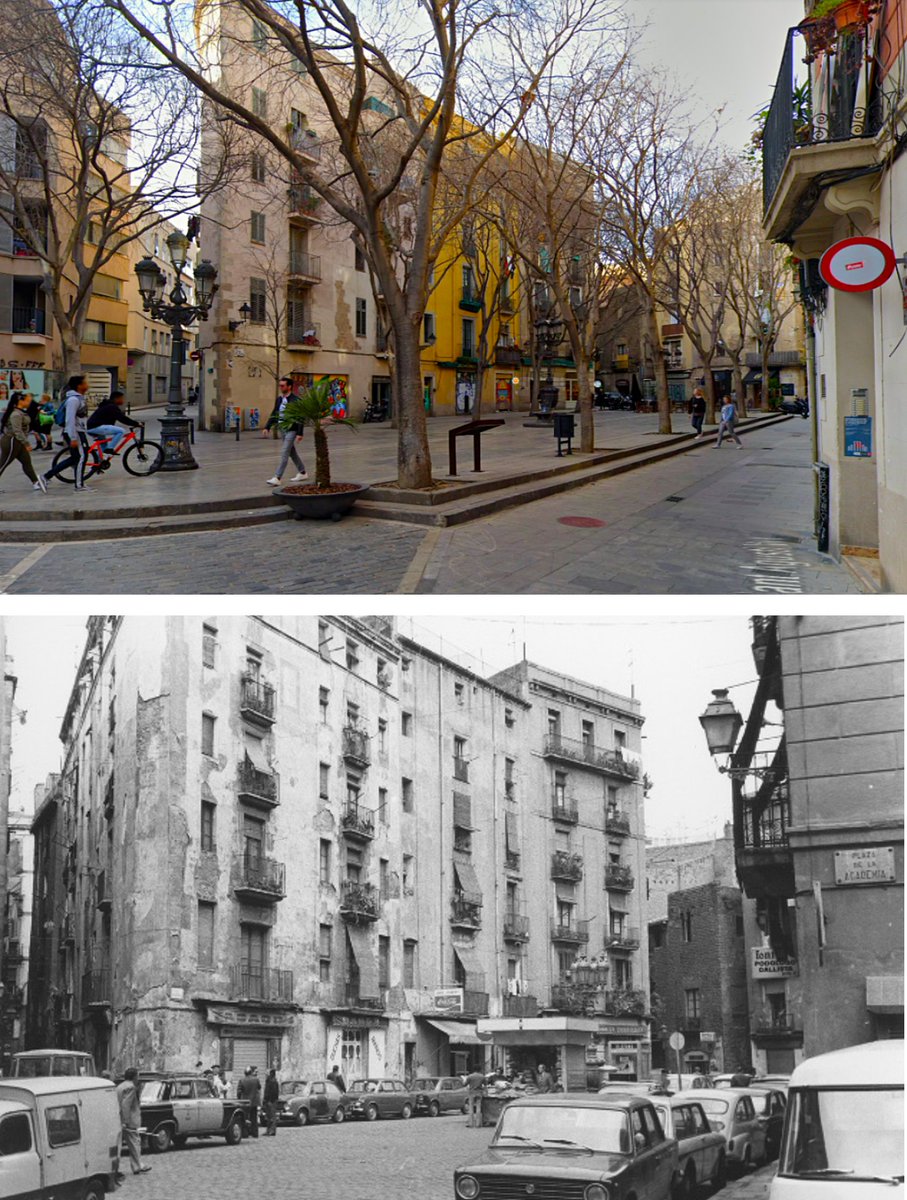 La Barcelona cotxista dels anys 70.(Alguns encara l'enyoren)
Plaça Sant Agustí Vell, al cor de la ciutat. 🤗