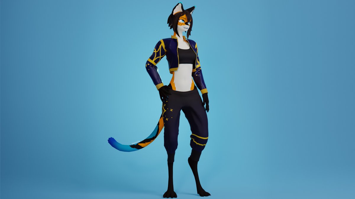Melon1te's tweet image. A Vixine and clothes retexture for @/DJghostpop!
Base by Hecka. Space
#render #vrchatfurry