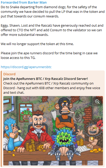 We need to talk about <a href="/DogmanXRPL/">DogmanXRP</a> and the $MOON token.

First off Barker is a ninja, even I underestimated him but hes a smooth liar. He was working with Hoover and Sean Joe the entire time and continued to over on solana after they rugged $MOON last time and did large pulls out