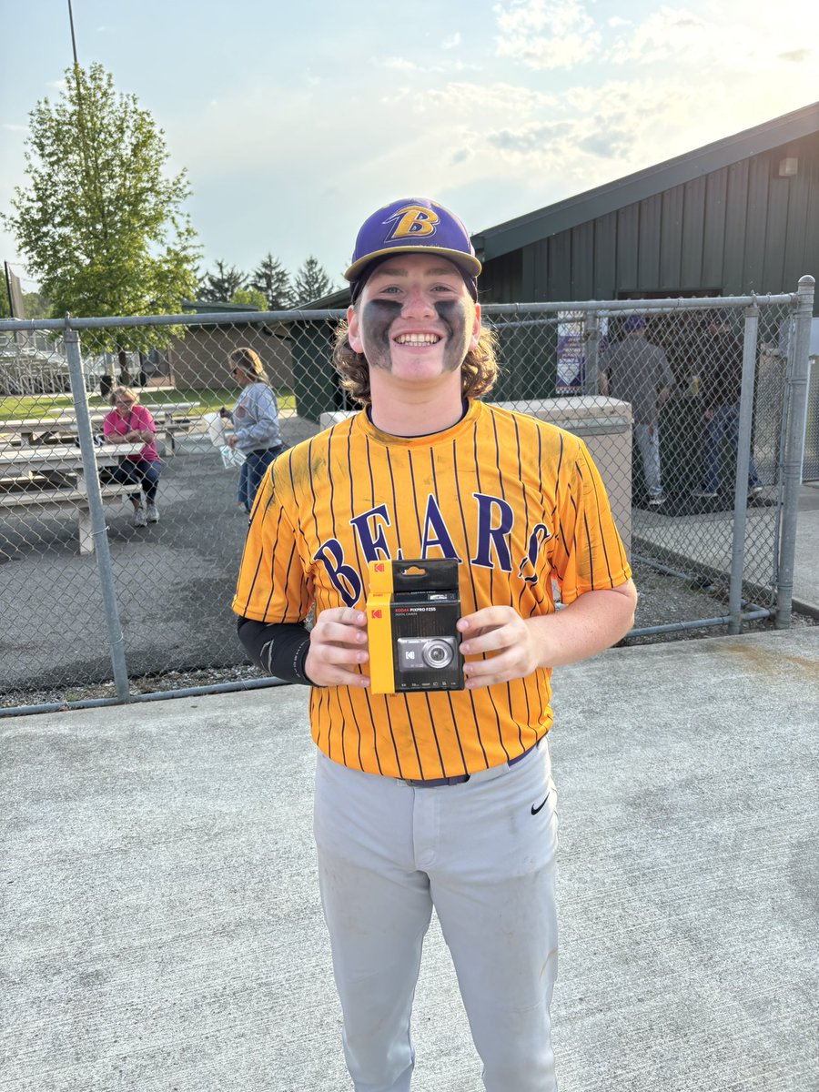 Summer is in full effect, but congrats to our <a href="/Students_BSWAG/">BHS Student Section</a>  section winner for the Spring sports season, Camden Bukowski. Camden received a Kodak digital camera! #GoBears