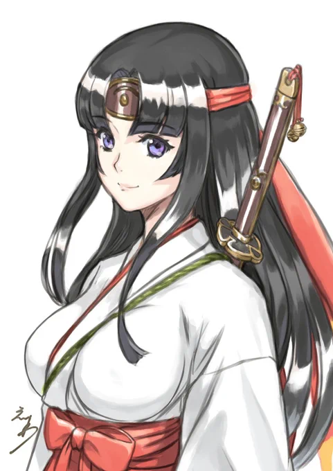 武者巫女トモエの記念日が6月9日だったようで終わってました～ 遅れたけど祝トモエ～～ #クイーンズブレイド