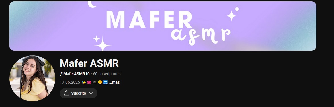 17.06.2025
youtube.com/@MaferASMR10