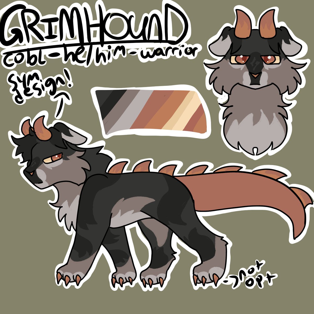Coyote_Tails's tweet image. Reference for a new oc I finished today!