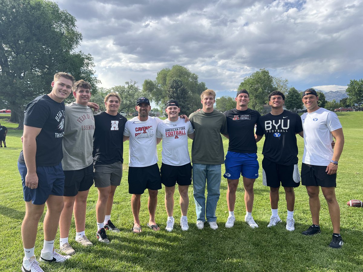 Kaleb Huff (@khuff_19) on Twitter photo <a href="/cavemanfootball/">American Fork Caveman Football</a> does it right!! Had a great time at the caveman youth football kick off BBQ, Proud to represent <a href="/HCBroncoFB/">Hastings College Football</a> and see some of the guys I’ve looked up to for a long time!!
<a href="/DrewJones2025/">Drew Jones</a> <a href="/Cayden_Winn/">Cayden Winn 2025</a> <a href="/daxadams22/">Spike Adams</a> <a href="/HunterClegg/">Hunter Clegg</a> @WilZundel <a href="/noah_moeaki/">Noah Moeaki</a> <a href="/chase_roberts11/">Chase Roberts</a> <a href="/cavemanfootball/">American Fork Caveman Football</a> does it right!! Had a great time at the caveman youth football kick off BBQ, Proud to represent <a href="/HCBroncoFB/">Hastings College Football</a> and see some of the guys I’ve looked up to for a long time!!
<a href="/DrewJones2025/">Drew Jones</a> <a href="/Cayden_Winn/">Cayden Winn 2025</a> <a href="/daxadams22/">Spike Adams</a> <a href="/HunterClegg/">Hunter Clegg</a> @WilZundel <a href="/noah_moeaki/">Noah Moeaki</a> <a href="/chase_roberts11/">Chase Roberts</a>