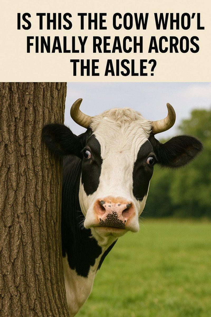 pandanew997's tweet image. “Is This the Cow Who’ll Finally Reach Across the Aisle?”
#MooAcrossTheAisle #Unity2025 #BipartisanBeef