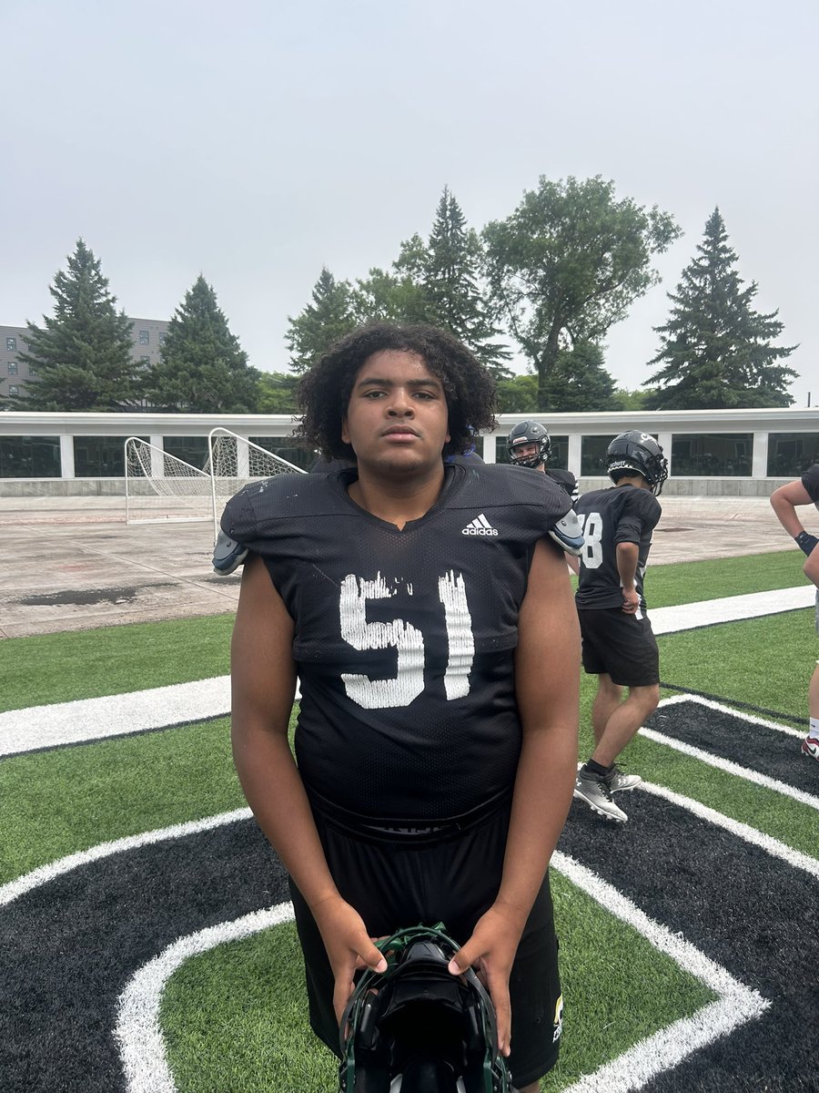 PrepRedzone Oliver (@ojw_scouting) on Twitter photo Another exciting <a href="/RecruitReady/">Recruit Ready</a> Canadian product, 2028 (!) DT <a href="/Antayoskabaalu/">Antayos Kabaalu</a> was one of the biggest winners from today’s <a href="/UNDfootball/">North Dakota Football</a> Camp.
Already 6’1, 280+, the raw power & leverage was overwhelming at the contact. Also displayed heavy, active hands & pass-rushing juice. Another exciting <a href="/RecruitReady/">Recruit Ready</a> Canadian product, 2028 (!) DT <a href="/Antayoskabaalu/">Antayos Kabaalu</a> was one of the biggest winners from today’s <a href="/UNDfootball/">North Dakota Football</a> Camp.
Already 6’1, 280+, the raw power & leverage was overwhelming at the contact. Also displayed heavy, active hands & pass-rushing juice.