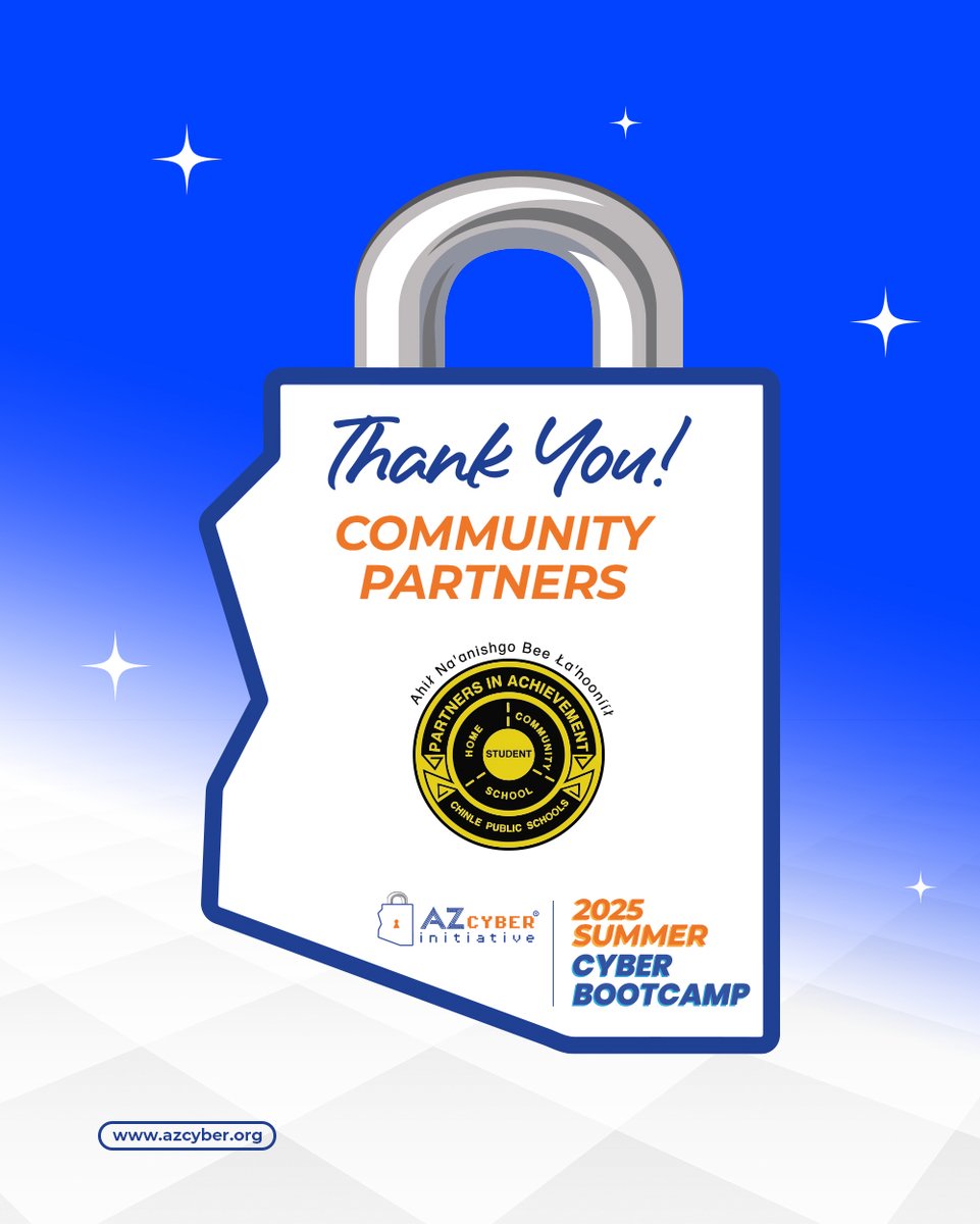 az_cyber's tweet image. A big thank you to Chinle Public Schools! We're honored to partner with you to bring the 2025 Summer Cyber Bootcamp to the community. Together, we're creating accessible pathways for students to explore cybersecurity. Thank you for your trust and dedication! #AZCyberInitiative