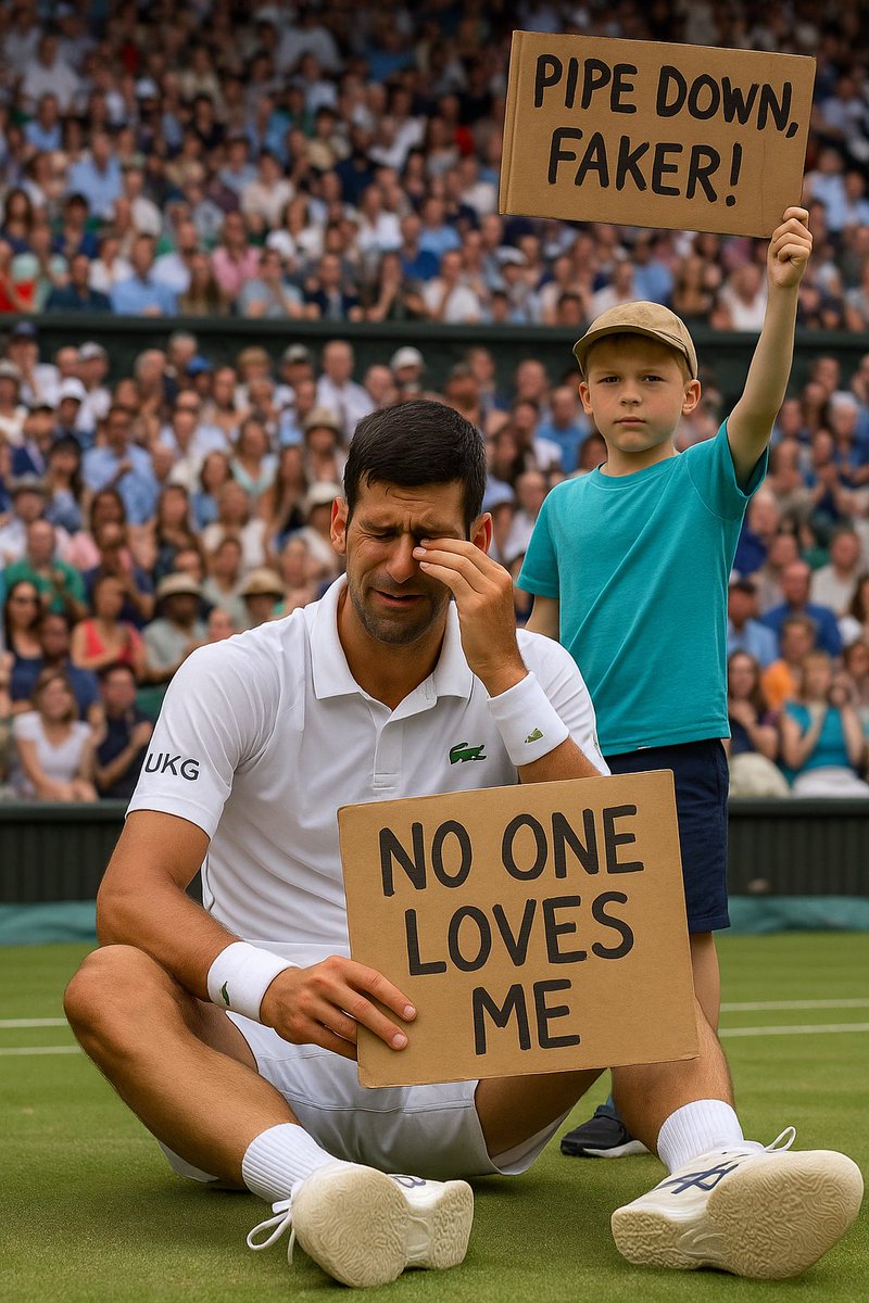 JBnyc99's tweet photo. @TheTennisLetter #NoleFam #Djackass #NoOneLovesMe #FakerIsCooked https://t.co/yjZZwwBony