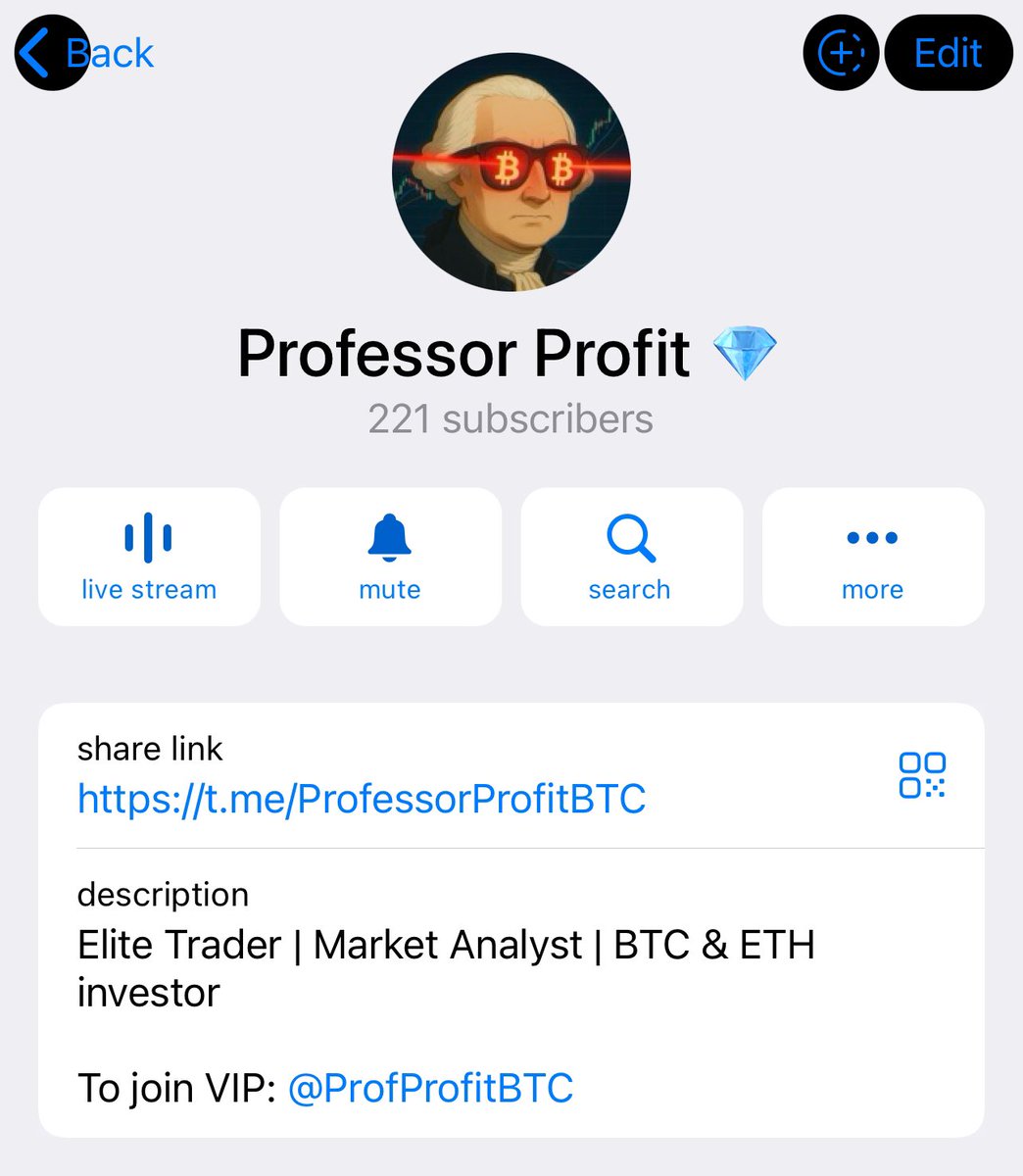 ProfProfitBTC's tweet photo. 💥Join Professor Profit FREE Channel on Telegram !
Link to Join Now:
https://t.co/GALKIFq4bt
💥 BELIEVE ME — We’re not just another crypto channel.
We’re one of the BEST in the game right NOW🫡
- Smart Risk Management
- No Gambling
- Low Leverage, High Precision
You’ll only realize the difference... When you see their calls & compare it to our sniper calls!
$INIT $SOL $Kaito $Layer $WCT $OM $ALPACA $Init $Pepe $Ethfi $High $AI16X $Rose $Prompt $Trump $SOLV $CGPT $SUI $GOAT $Anime $BIO $BABY $NKN $Aero $NXPC #Spec $Parti $Goat #Iran #Israel