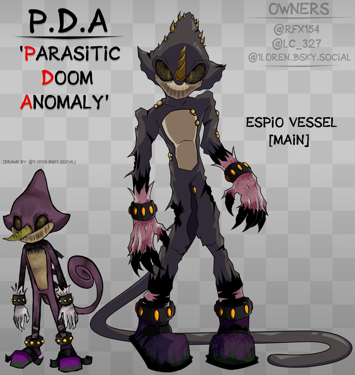 RFX154's tweet photo. Here he is!
P.D.A is an EXE//HorrorAU based on some kind of infection spread by Black Doom around Sonic's World, Espio being his first and main victim//vessel
(+)
#sonicexe #EXE #DoomedFuture #sonicexeoc https://t.co/F01UPp7OHc