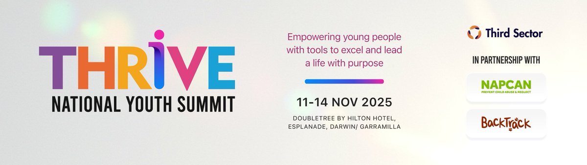 📢 Agenda Announced: Thrive Youth Summit 2025

We are pleased to share the official agenda for the Thrive Youth Summit 2025, taking place from 11–14 November in the Northern Territory.

🔗 View the full agenda: hubs.li/Q03rZtNr0