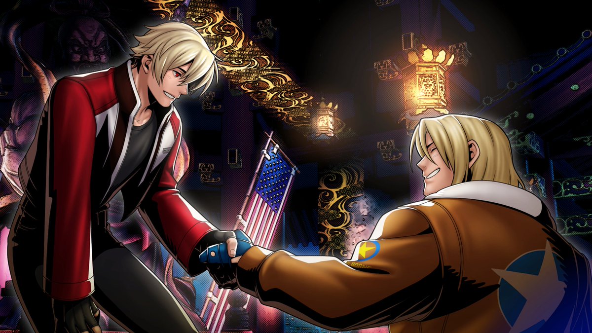 Ana07512278's tweet photo. @SNKPofficial Happy Small Kindness Day. I love how the devs put so much love in rock's character showing how sweet he is cuz of his mentor Terry having the heart of gold like him &amp; offer his help to hotaru indicating something between them as one small thing can make a big difference 🤗🫂💖🍀 https://t.co/4PZy48wuWq
