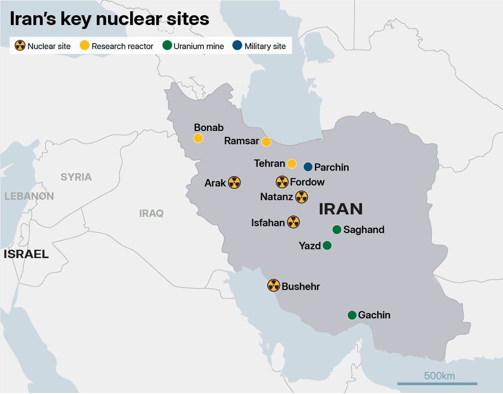 ⚡ BREAKING:

The Israeli Air Force has struck the Arak Heavy Water Production Plant.

The heavy water facilities in Arak provide heavy water for the nearby IR-40 reactor which could produce between 10 kg to 12 kg of plutonium a year from its spent nuclear fuel.