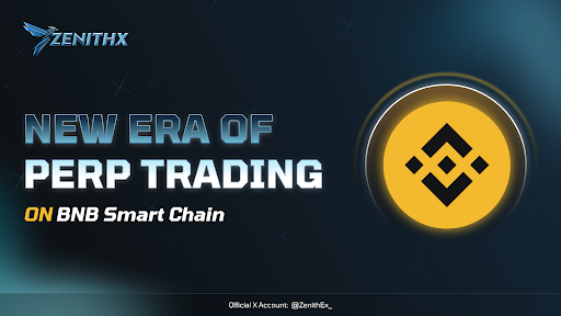 ZenithEx_'s tweet image. A New Era of Perp Trading on #BSC 

🧵 Say hello to #ZenithX – the Perp DEX reimagined for @BNBCHAIN 

 Fast, flexible, and built for real traders.

Coming soon 👀