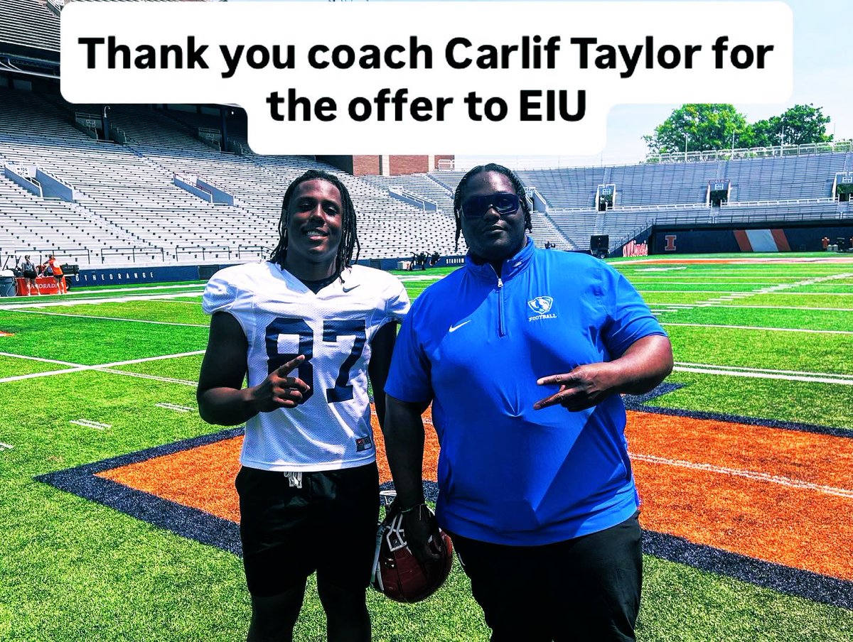 JamesSappJr's tweet image. My time at UofI football camp 2025. Thank you coach @FBCoachTaylor for the offer to EIU!