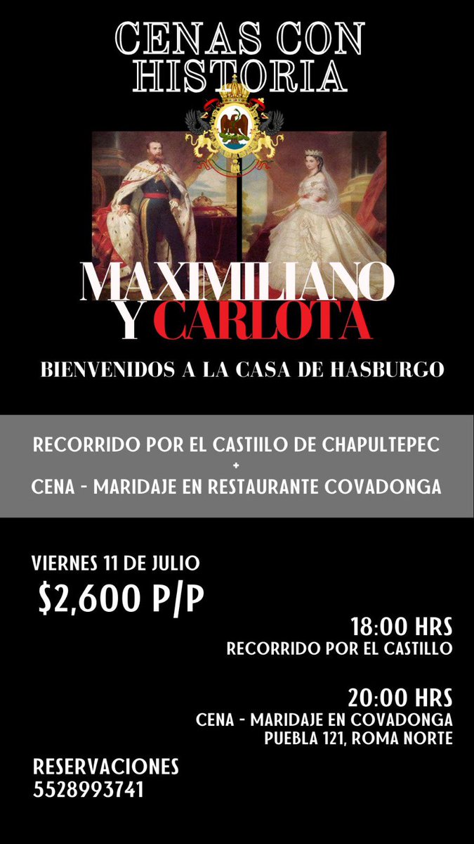 DonPorfirioDiaz's tweet image. Ante el #SoldOut de la primera fecha abrimos una segunda el 11 de julio. #CenasConHistoria empezará con un recorrido privado por el #CastilloDeChapultepec y luego tendremos la cena-maridaje para adentrarnos a su vida y a sus secretos. Lugares limitados, mejor reserva hoy mandando…