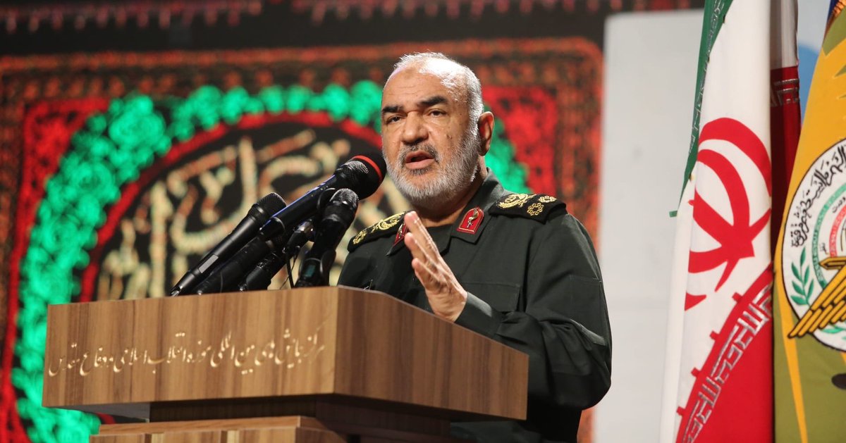 Hydikm's tweet image. استـ شهاد (حسين سلامي) قائد الحرس الثـ وري الايراني بعـ دوان اسرائيلي استهدف العاصمة الايرانية طهران - رسمي