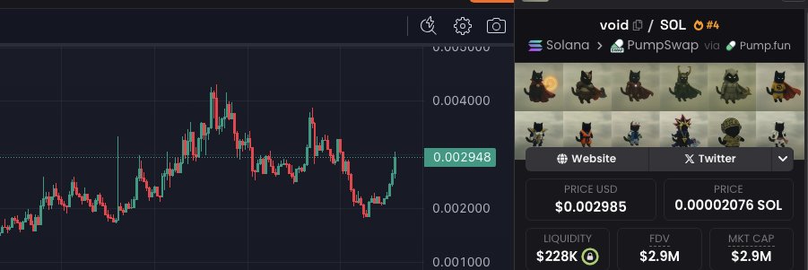 Sometimes, all you can do is be patient — even when everything looks like it's falling apart.
620K → $2.8M mcap. That’s all.
$void