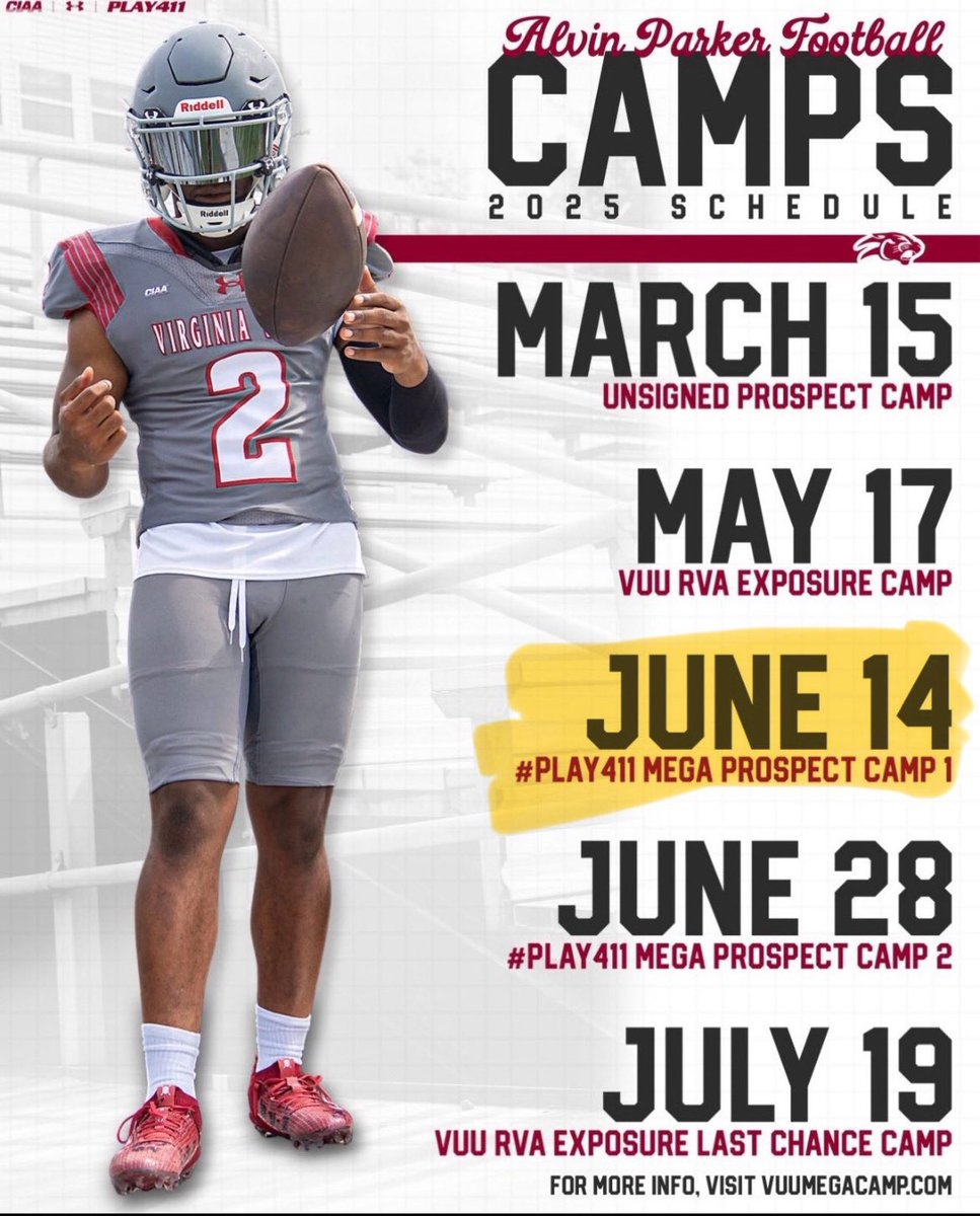 Nicholas Adams (@nichola16174292) on Twitter photo This weekend I will be attending <a href="/VAUnion1865/">Virginia Union</a>
Can’t wait to get out and compete <a href="/WF_CougarFball/">Wake Forest HS Football</a> <a href="/logan_blanke/">Logan Blankenship</a> <a href="/scottlove30/">Coach Love</a> This weekend I will be attending <a href="/VAUnion1865/">Virginia Union</a>
Can’t wait to get out and compete <a href="/WF_CougarFball/">Wake Forest HS Football</a> <a href="/logan_blanke/">Logan Blankenship</a> <a href="/scottlove30/">Coach Love</a>