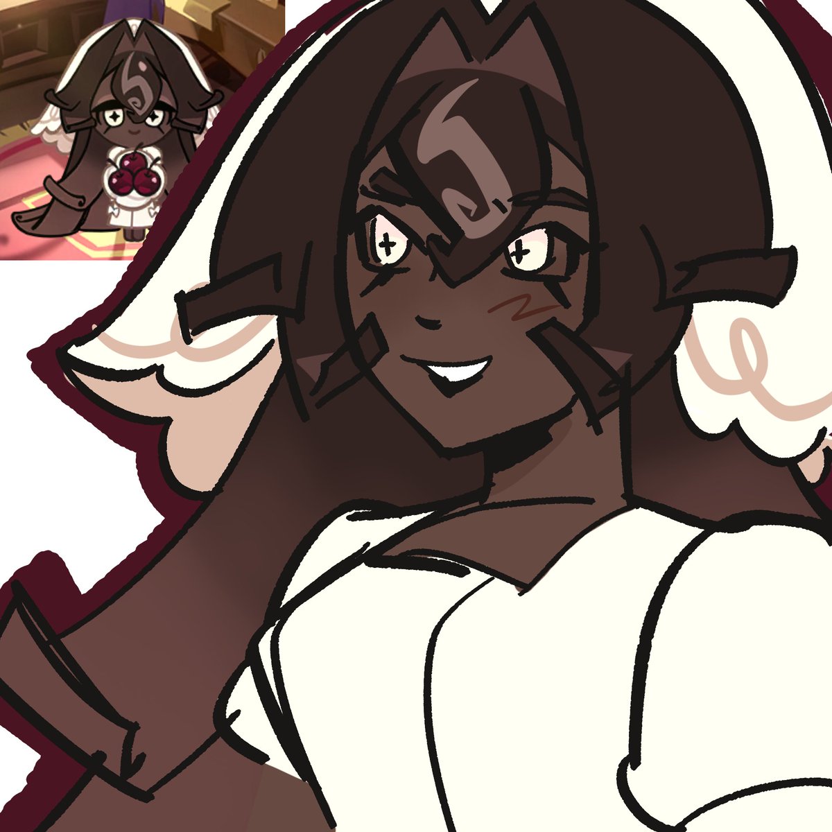 I never drew her when her update released but she’s a fav #blackforestcookie #crk #crkfanart