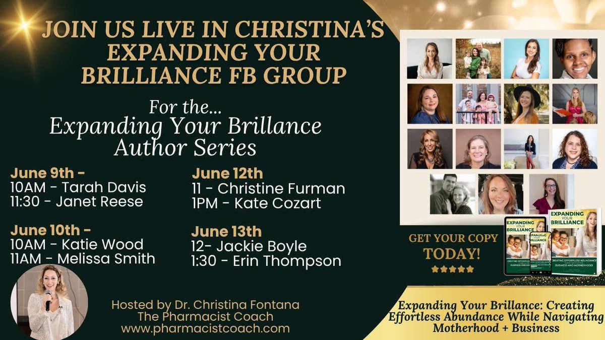Join me for my first ever podcast podcast 🎙️ on FB tomorrow at 1:30pm with Dr. Christina Fontana - we will be discussing my #MS journey, #motherhood, pharmacy and #entrepreneurship.