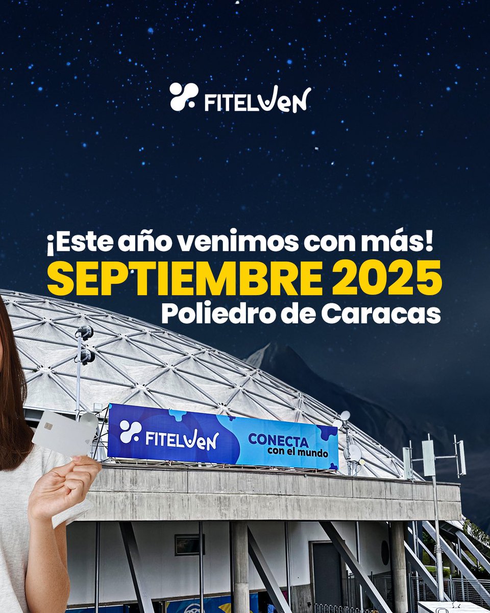 ¡En septiembre será nuestra tercera edición! 🚀

Nos vamos al espacio elevando todo el ecosistema de telecomunicaciones en Venezuela, ¡tienes que acompañarnos!
Del 17 al 21 de septiembre en el poliedro de Caracas 🙌🏻

#telecomunicaciones #tecnologia
