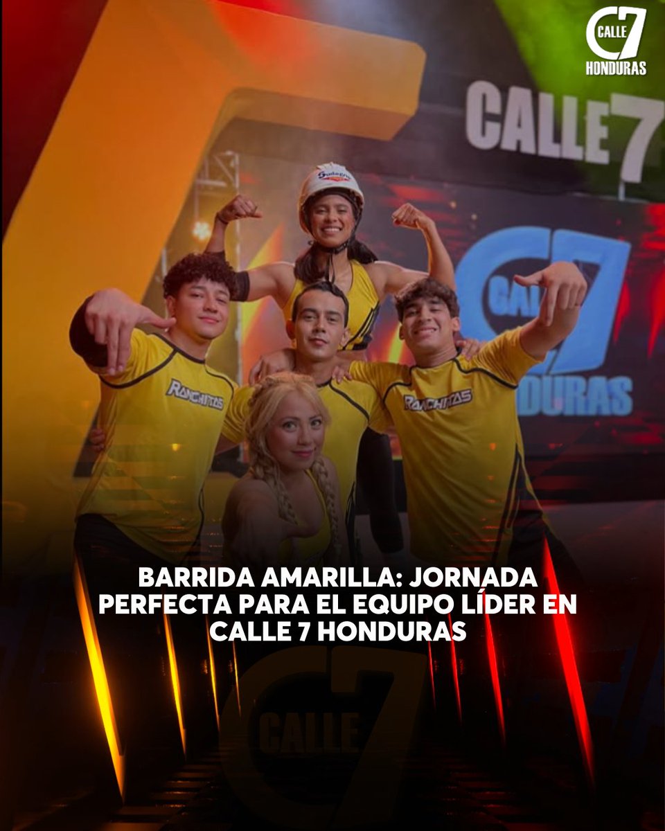 canal11hn's tweet photo. 🟡 ¡Barrida amarilla con tres de tres! 😎 El equipo amarillo no dejó respirar a los rojos y ganó las tres competencias del día. ¡Dominio total en Calle 7 Honduras! 🟡 

Así las victorias 👉🏻 https://t.co/dNjX45VntA

#CompetenciaReal #Calle7Honduras https://t.co/Hy7lty7r9O